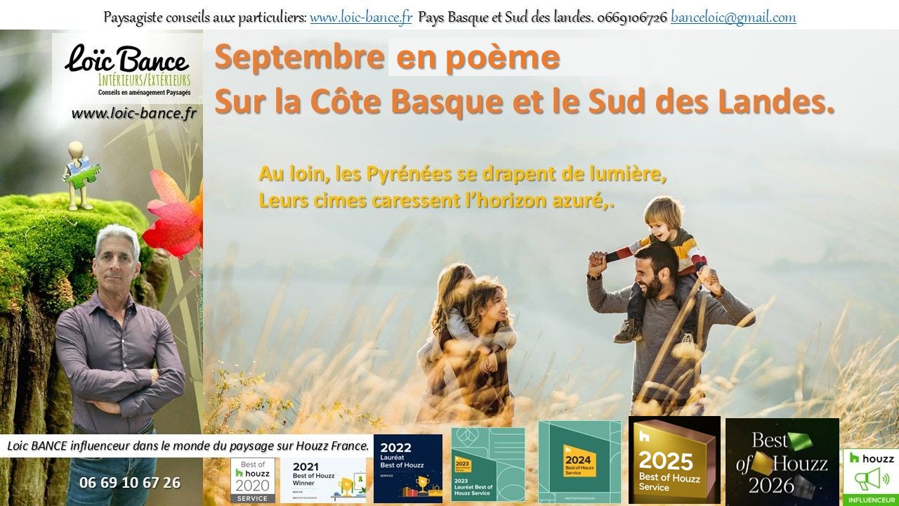 Paysagiste Ahetze Septembre en poème.