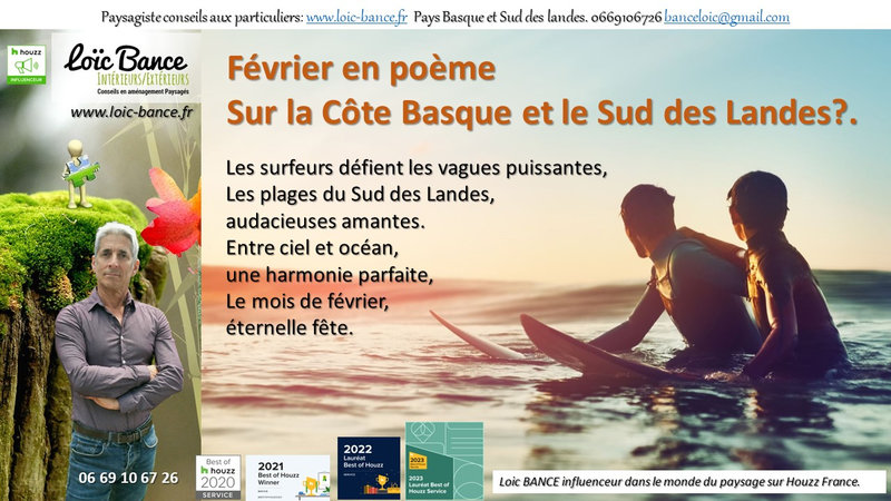 Les paysages Basque et Landais de février en poème par Ahetze paysages