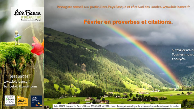 Février en proverbes au jardins par Ahetze paysages