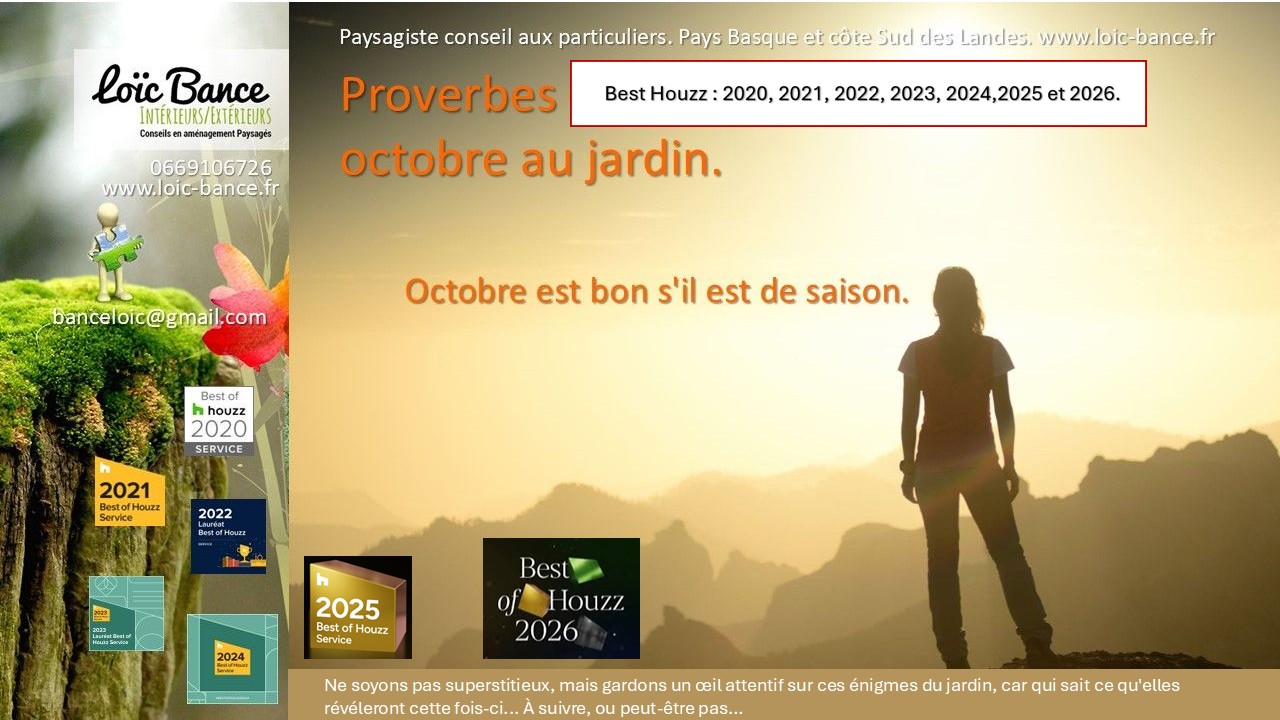 Proverbes d'octobre au jardin Paysagiste Ahetze